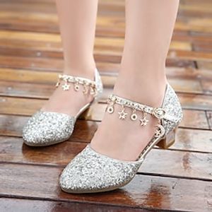 Girls' Heels Dress Shoes Flower Girl Shoes Princess Shoes School Shoes Glitter Portable Breathability Non-slipping Princess Shoes Big Kids(7years ) Little Kids(4-7ys) Gift Daily Walking Shoes miniinthebox