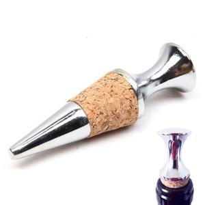 Zinc Alloy Wine Bottle Stopper Wood Wine Champange Sealing Plug