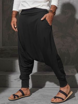 INCERUN Men Ethnic Style Super Loose Elastic Casual Harem Pants INCERUN Men Ethnic Style Super Loose Elastic Casual Harem Pants