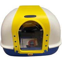 Nutrapet Dragon Inn Butterfly Doors Closed Cat Litter Box - Yellow L60cm x W50cm x H45cm - thumbnail