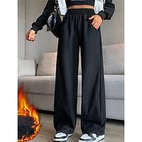 Women's Sweatpants Wide Leg Full Length Active Fashion Outdoor Street Apricot Grey M L Fall Winter Lightinthebox - thumbnail