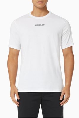 A|X Embroidered Logo T-shirt in Cotton Jersey A|X Embroidered Logo T-shirt in Cotton Jersey