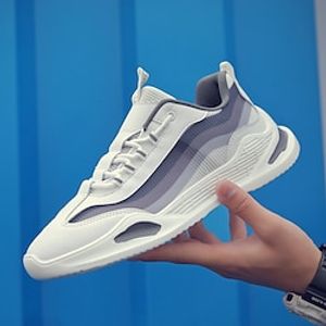 Men's Casual Shoes Sporty Casual Outdoor Daily Running Shoes Synthetics Breathable Height Increasing Brown Green Gray Color Block Summer Spring Lightinthebox
