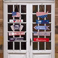 Independence Day Decorations: Wooden Hanging Ornaments with American Flag, USA Letters in Red, Blue,For Memorial Day/The Fourth of July Lightinthebox