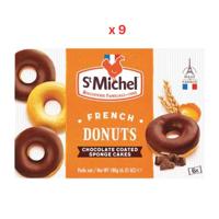 St Michel French Donuts Chocolate Coated Sponge Cakes 9X180G