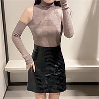 Women's Club Weekend Party Streetwear Skirts Solid Colored Black miniinthebox - thumbnail