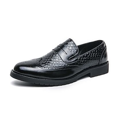 Men's Loafers Slip-Ons Brogue Dress Shoes Penny Loafers British Daily Party Evening PU Breathable Comfortable Slip Resistant Loafer Black Brown Spring Fall miniinthebox Men's Loafers Slip-Ons Brogue Dress Shoes Penny Loafers British Daily Party Evening PU Breathable Comfortable Slip Resistant Loafer Black Brown Spring Fall miniinthebox