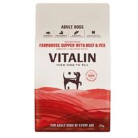 Vitalin Farmhouse Supper with Beef and Veg Dog Dry Food 2KG( Exp 10/4/2025)