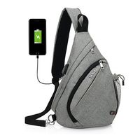 Multi Pocket Dacron Casual USB Socket Crossbody Bag