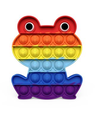 Pop The Bubble Fidget Toy Frog Rainbow