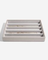 Stackers Classic 5 Compartment Necklace Box Taupe