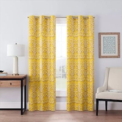 2 Panels Yellow Geometric Room Curtain Drapes 100% Blackout Curtain For Living Room Bedroom Kitchen Window Treatments Thermal Insulated Room Darkening Lightinthebox