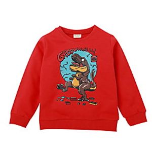 Kids Boys' Sweatshirt Long Sleeve Black Red Dinosaur Letter Animal Indoor Outdoor Active Daily 2-8 Years Lightinthebox