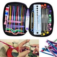 50Pcs Aluminum Crochet Hooks Kit Mixed Knitting Tools DIY Crafts Home Supplies