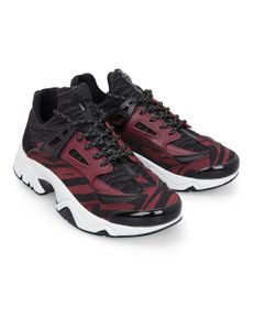 Sonic 'Moire Tiger' Sneakers - Burgundy / Black