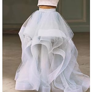 Beach Ball Gown Wedding Dresses Sweep  Brush Train Wedding Dresses in Color Separates Separates Tulle Bridal Skirts With Ruched 2023 Bridal Gowns Lightinthebox