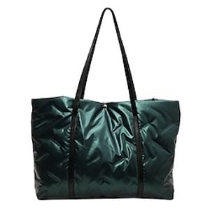 Women's Shoulder Bag Nylon Daily Zipper Insulated Adjustable Large Capacity Geometric Silver Black White Lightinthebox