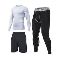 Men's Tracksuit Workout Outfits Gym Shirt Compression Set Crew Neck Sports  Outdoor Daily Holiday Quick Dry Soft Plain 1 2 3 Activewear Streetwear Sport Fall  Winter Hoodies Sweatshirts  Lightinthebox - thumbnail