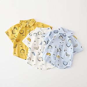 [18m-9y]boys dinosaur print short sleeve shirt Lightinthebox