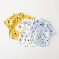 [18m-9y]boys dinosaur print short sleeve shirt Lightinthebox - thumbnail