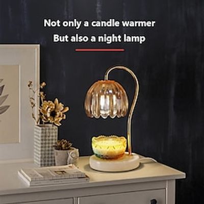 Aromatherapy melted wax lamp Nordic ins girl bedroom bedside counter lamp warm romantic light luxury retro melted candle table lamp Lightinthebox