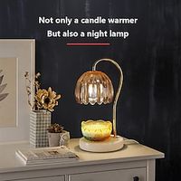 Aromatherapy melted wax lamp Nordic ins girl bedroom bedside counter lamp warm romantic light luxury retro melted candle table lamp Lightinthebox - thumbnail