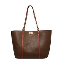 Women's Shoulder Bag PU Leather Daily Zipper Large Capacity Solid Color Black Brown Khaki Lightinthebox