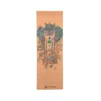 Shakti Warrior Ahimsa Samskara Pro Cork Yoga Mat - Brown (Wanderlust Travel Edition) (72-Inch x 24-Inch x 1mm Thickness) - thumbnail