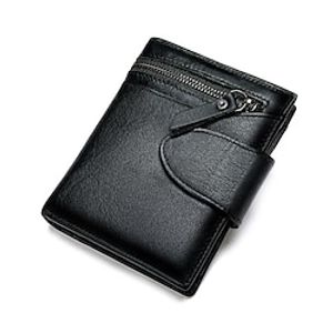 Men's Coin Purse Nappa Leather Cowhide Zipper Daily Black Brown Coffee Lightinthebox