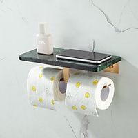 Copper Brushed Gold Paper Towel Holder Household Toilet Roll Holder Marble Shelf miniinthebox Copper Brushed Gold Paper Towel Holder Household Toilet Roll Holder Marble Shelf miniinthebox