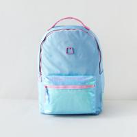 MARSHMALLOW Iridescent Print Backpack with Zip Closure - 43x33x16 cms