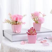 3pcs Mini Artificial Flower Pot Set: Decorative Roses, Peonies, and Hydrangeas Perfect for Year-Round Festive Decor, Weddings, Parties, Home, Bedroom, Store, Tabletop Display Lightinthebox