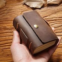 1pc Premium Leather Carry-on Sketchbook Perfect for Travel Office and School Supplies miniinthebox - thumbnail