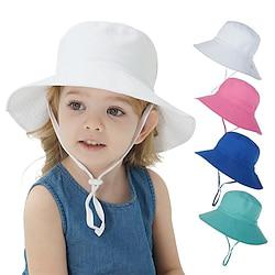 Children's Sun Protection Beach Hat Spring And Summer Boys And Girls Wide Brimmed Breathable Outdoor Fisherman Hat Lightinthebox