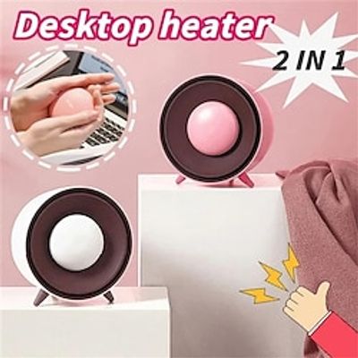 2 IN 1 Desktop Leafless Heater Hand Warmer Household Small Heater Office Desktop Portable Electric Heater Hot Air Fan Ventilateur Lightinthebox
