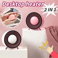 2 IN 1 Desktop Leafless Heater Hand Warmer Household Small Heater Office Desktop Portable Electric Heater Hot Air Fan Ventilateur Lightinthebox - thumbnail