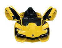 Megastar Ride On 12 V Lamborg Vertical Opening Doors Car - Yellow (UAE Delivery Only)