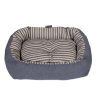 Danish Design Rustic Stripes Denim Snuggle Dog Bed 80x65x26cm