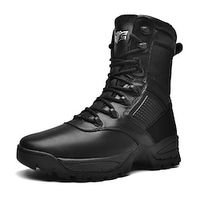 Men's Boots Sporty Look Hiking Boots Sporty Casual Outdoor Daily Hiking Shoes Leather Booties / Ankle Boots Black Winter Fall miniinthebox - thumbnail