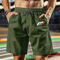 Men's Shorts Slacks Pocket Solid Color Breathable Quick Dry Short Outdoor Casual Daily Vacation Sports Green Micro-elastic Lightinthebox