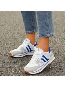 Platform Round Toe Lace-Up Sneakers