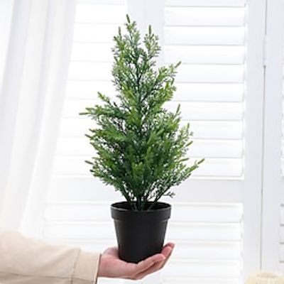 1PC Simulation of Evergreen Cypress Potted Plants Suitable For Home Desktop Shelves Landscaping Commercial Center Offices DIY Placement Etc miniinthebox 1PC Simulation of Evergreen Cypress Potted Plants Suitable For Home Desktop Shelves Landscaping Commercial Center Offices DIY Placement Etc miniinthebox