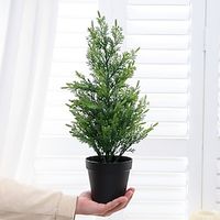 1PC Simulation of Evergreen Cypress Potted Plants Suitable For Home Desktop Shelves Landscaping Commercial Center Offices DIY Placement Etc miniinthebox