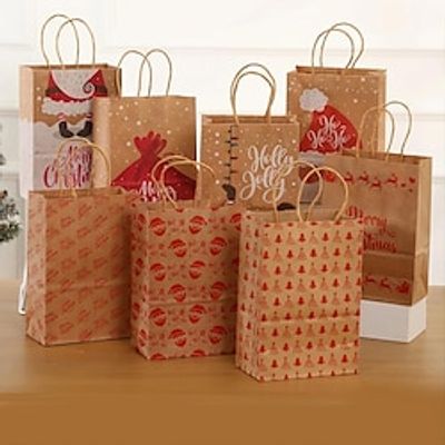 30pcs Christmas Kraft Paper Gift Bags, Goodie Bags, Goody Bags for Gift Party Holiday Lightinthebox