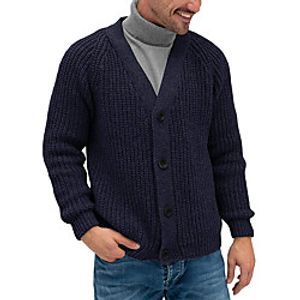 Men's Unisex Cardigan Knitted Solid Color Stylish Vintage Style Long Sleeve Sweater Cardigans V Neck Fall Winter Army Green Light gray Black miniinthebox