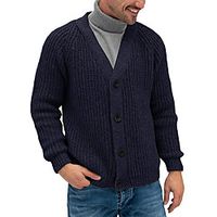 Men's Unisex Cardigan Knitted Solid Color Stylish Vintage Style Long Sleeve Sweater Cardigans V Neck Fall Winter Army Green Light gray Black miniinthebox - thumbnail