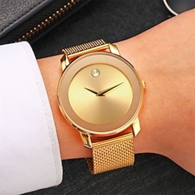 Women Men Quartz Watch Luxury Large Dial Fashion Business Waterproof Alloy Watch Lightinthebox
