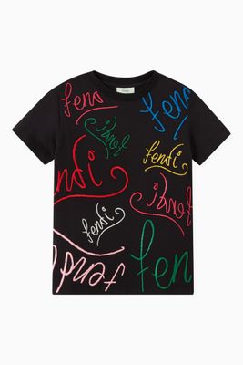 Graffiti Logo T-shirt in Cotton Jersey Graffiti Logo T-shirt in Cotton Jersey