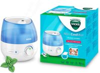 Vicks Mini Cool Mist Ultrasonic Humidifier with 2 Menthol Pads Included - VUL525E1