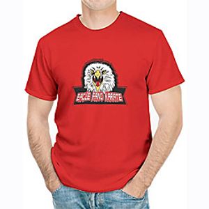 Men's Unisex Tee T shirt Hot Stamping Cartoon Graphic Prints Eagle Plus Size Print Short Sleeve Casual Tops 100% Cotton Basic Designer Big and Tall White Black Blue Lightinthebox